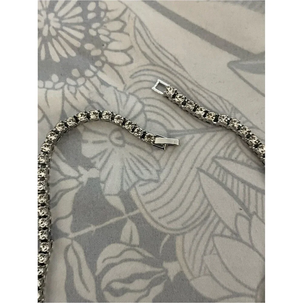 Unisex 20” Iced Out 5mm Tennis Chain Necklace Simulated Diamond + Cross Pendant